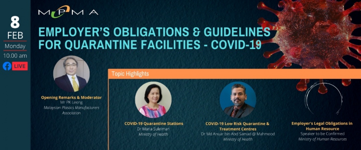 Employer's Obligations & Guidelines for Quarantine Facilities - COVID-19