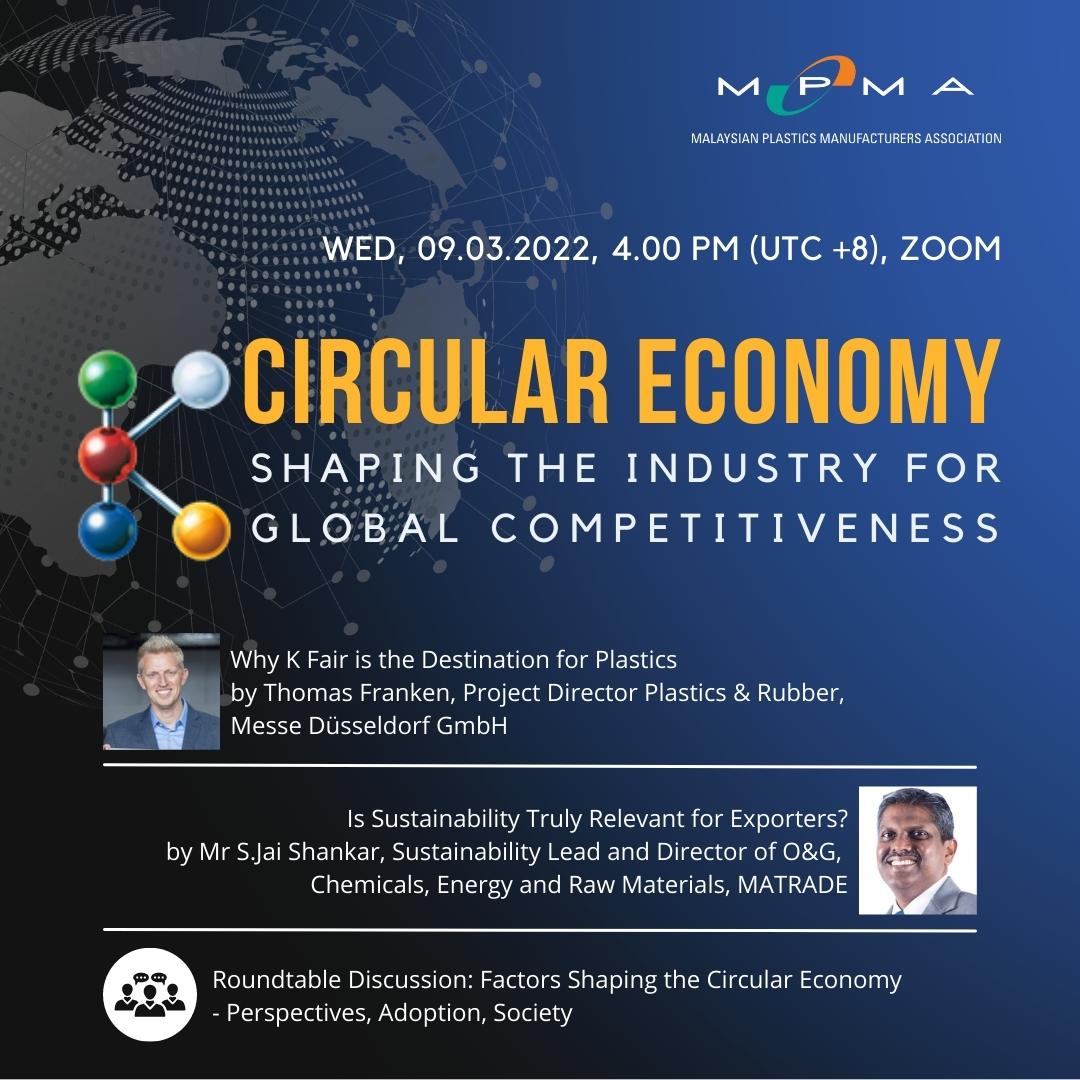 K Fair 19-26 October 2022 K Fair Webinar: Circular Economy Shaping the Industry for Global Competitiveness