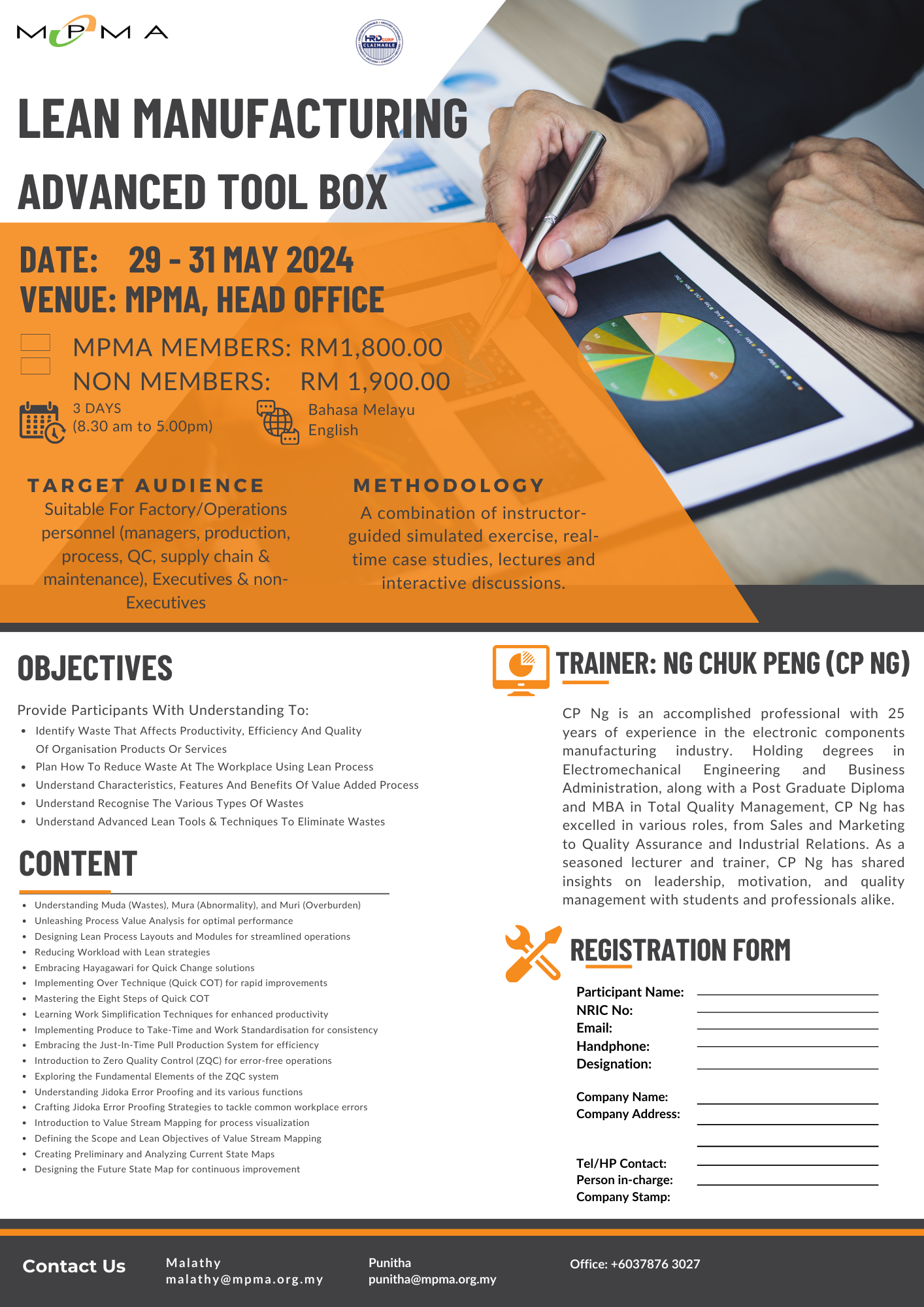 LEAN MANUFACTURING ADVANCED TOOL BOX TRAINING PROGRAMME